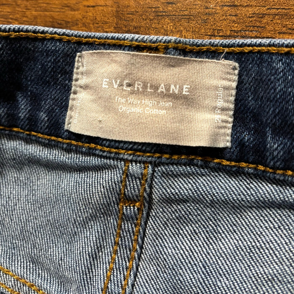 Everlane Women’s 26 x 28 Way High Jean Straight Leg Jean Organic Cotton Denim - Picture 6 of 12